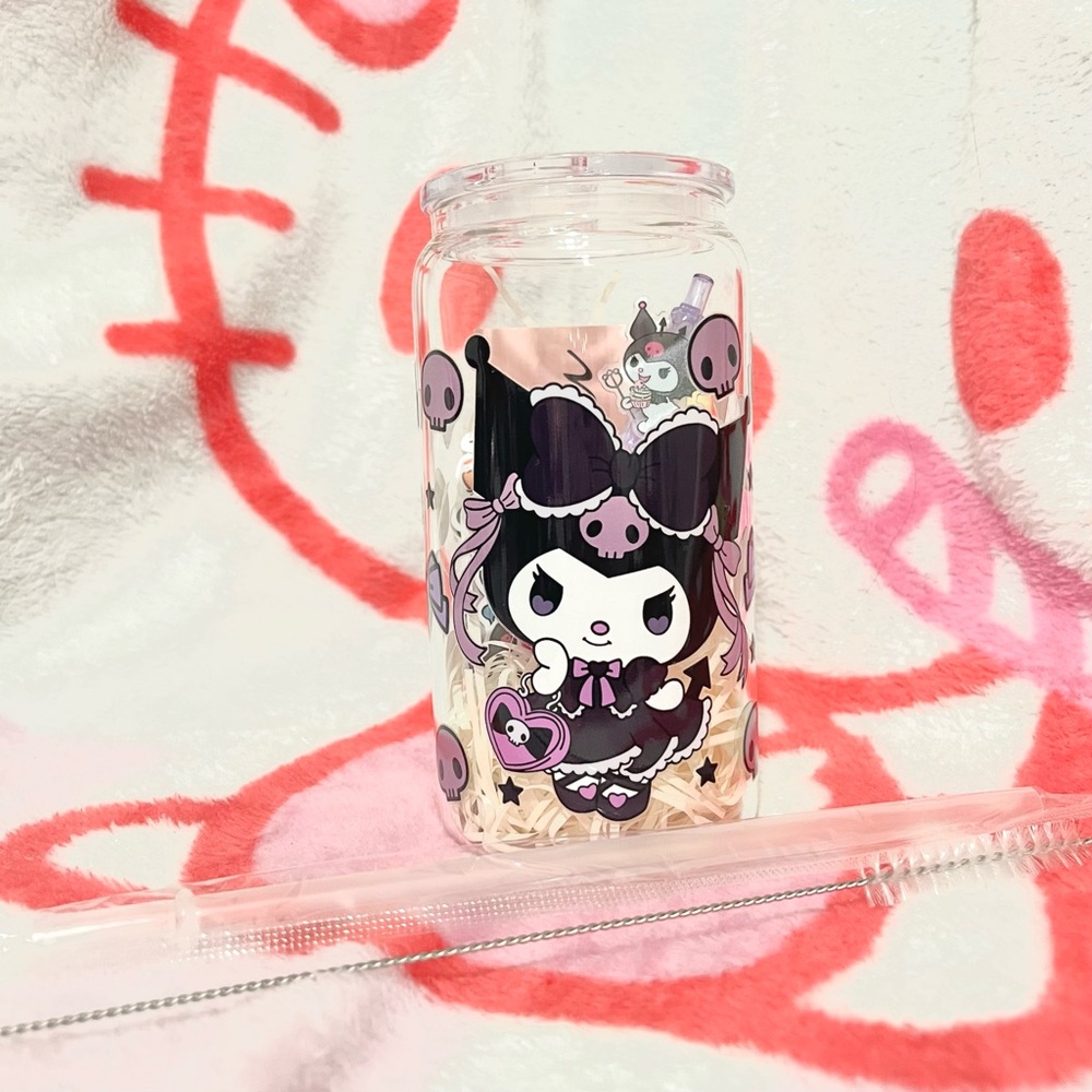 Sanrio Kuromi Glass Cup with Goodies